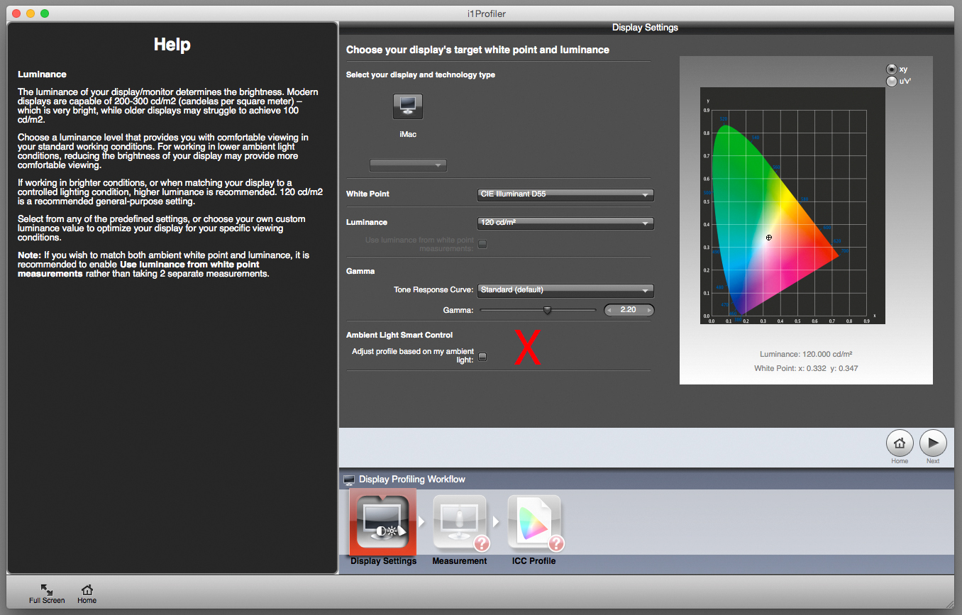 i1Pro Display Basic Monitor Profile setup.